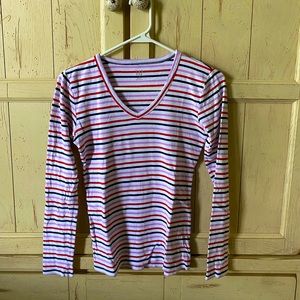GAP Women’s striped V-neck Longsleeve Size: W-S